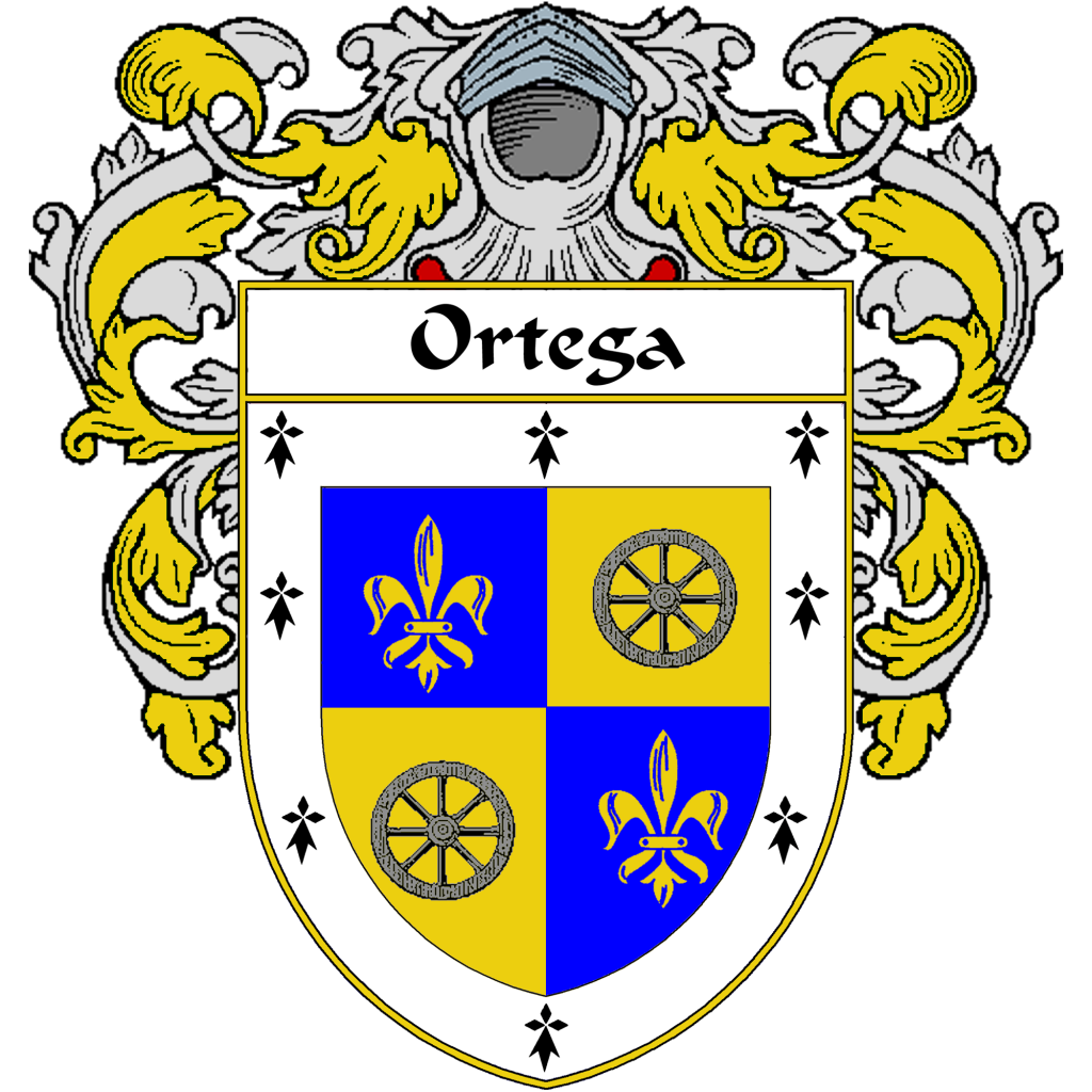 Ortega Family Crest / Coat of Arms JPG and PDF - Instant Download