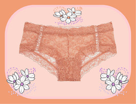 Xs S M L Xl Xxl Rose Blush Floral Laceup The Lacie Victorias Secret Cheeky Panty - £8.68 GBP