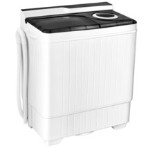 Costway 26lbs Semi-automatic Washing Machine Portable W/Built-in Drain P... - $292.99
