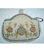 Antique Beaded &amp; Embroidered MINAUDIERE Evening Bag Clutch Purse - £19.66 GBP