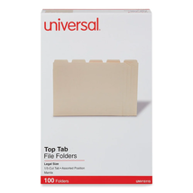 UNV15115EE 1 Ply Top Tab 1/5 Cut Assorted File Folders - Legal, Manila (... - $50.95