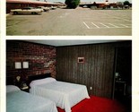 Vtg Chrome Postcard Garland TX Carousel Motel Multi-View 9x4 Friendship ... - £6.19 GBP