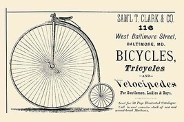 Bicycles, Tricycles, and Velocipedes 20 x 30 Poster - £20.43 GBP
