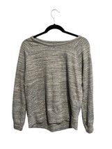 ATHLETA Womens Sweatshirt BANDHA Heather Gray Long Sleeve  Pullover Top ... - £13.00 GBP