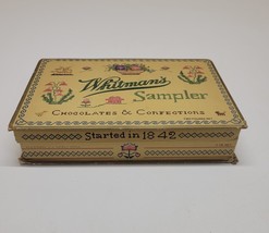 Vintage Whitman&#39;s Sampler Chocolates Cardboard CANDY BOX - Cross Stitch Design - £10.20 GBP