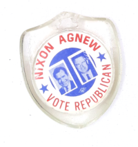 Nixon Agnew Vote Republican Plastic Key Fob 1960&#39;s - £7.97 GBP