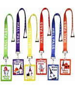 Gnome Hall Pass Lanyards and School Passes 6 Bright Color Classroom Hall... - £9.52 GBP