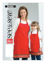 See &amp; Sew Adult and Child&#39;s Apron uncut - $4.00