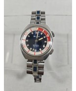 Rare Vintage 1970s Bulova Diver Automatic Watch Runs Stainless Dual Crown 900953 - £439.87 GBP