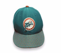 Youth New Era Aqua NFL Miami Dolphins 59FIFTY Fitted Hat Embroidered Logo - £9.39 GBP