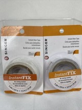 (2) Singer Instant Bond Double-Sided Fabric Clear Hem Tape 5 yds x 3/4 in - £6.28 GBP