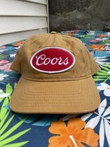 Coors Banquet Adjustable Dad Hat Beer Beige NWT Cap Brown - £18.67 GBP