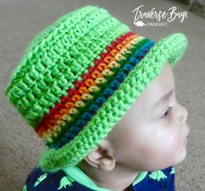 Crochet St. Patrick&#39;s Day rainbow top hat pattern baby-adult sizes PATTERN ONLY - £6.32 GBP