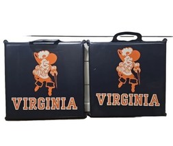 UVA Seat Cushions Virginia Cavaliers Navy &amp; Orange Set Of 2 - £19.42 GBP