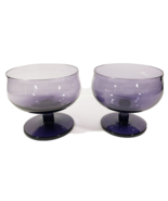 Amethyst Purple Sherbert Sorbet Footed Dishes Set of 2 Simple Elegance - €13,21 EUR