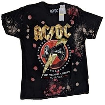AC DC For Those About to Rock Boys T-Shirt Size M Cannon Lightning Bolt ... - $24.97