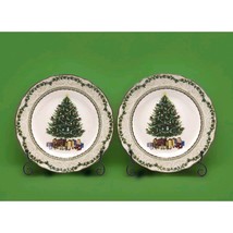 Noble Excellence Holly Tree Salad Plate 2 Piece Set 8 7/8&quot; #6444545 SHIP... - $65.41