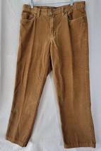 Lands End Corduroy Traditional Fit Mens Size 35 Pants Rust Color Outdoors - £10.26 GBP