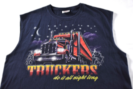 Truckers Do It All Night Long Graphic Print Trucker Tank Top Sleeveless ... - £22.15 GBP