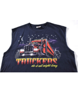 Truckers Do It All Night Long Graphic Print Trucker Tank Top Sleeveless ... - $27.71