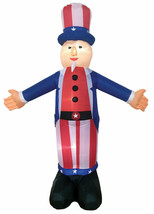  INFLATABLE AIRBLOWN UNCLE SAM 6 FT LED Light Up Patriot Home Holiday Ya... - £59.93 GBP