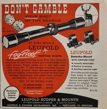 1958 Print Ad Leupold Fog Proof Rifle Hunting Scopes Buck Deer Portland,Oregon - £11.10 GBP