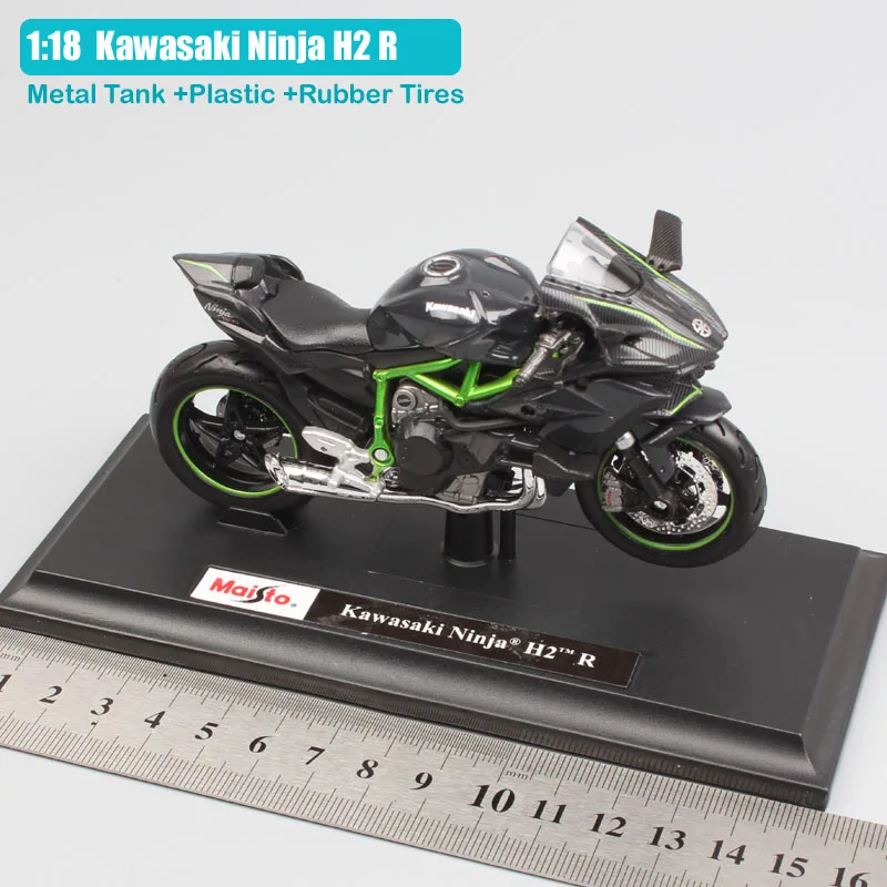 Play 1:18 Scale mini maisto Kawasaki Ninja H2 H2R diecast street Supersport bike - £40.75 GBP