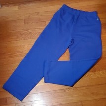 Badger Sport Sweatpants Size S 20&quot;-38&quot; Fleece Open Hem Drawstring Pockets Blue - $28.42