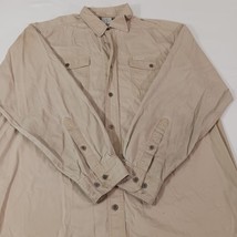 Columbia AM7696 Men's Saddle Peak Button Front Shirt Brown Long Sleeve Cotton XL image 13