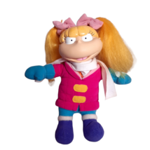 Vintage Rugrats Angelica plush doll pink winter coat Viacom 1998 soft toy vinyl - $16.00