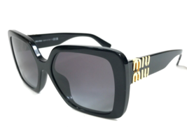 Miu Sonnenbrille SMU10Y 1AB-5D1 Schwarz Gold Quadrat Rahmen Grau Gradien... - £176.14 GBP