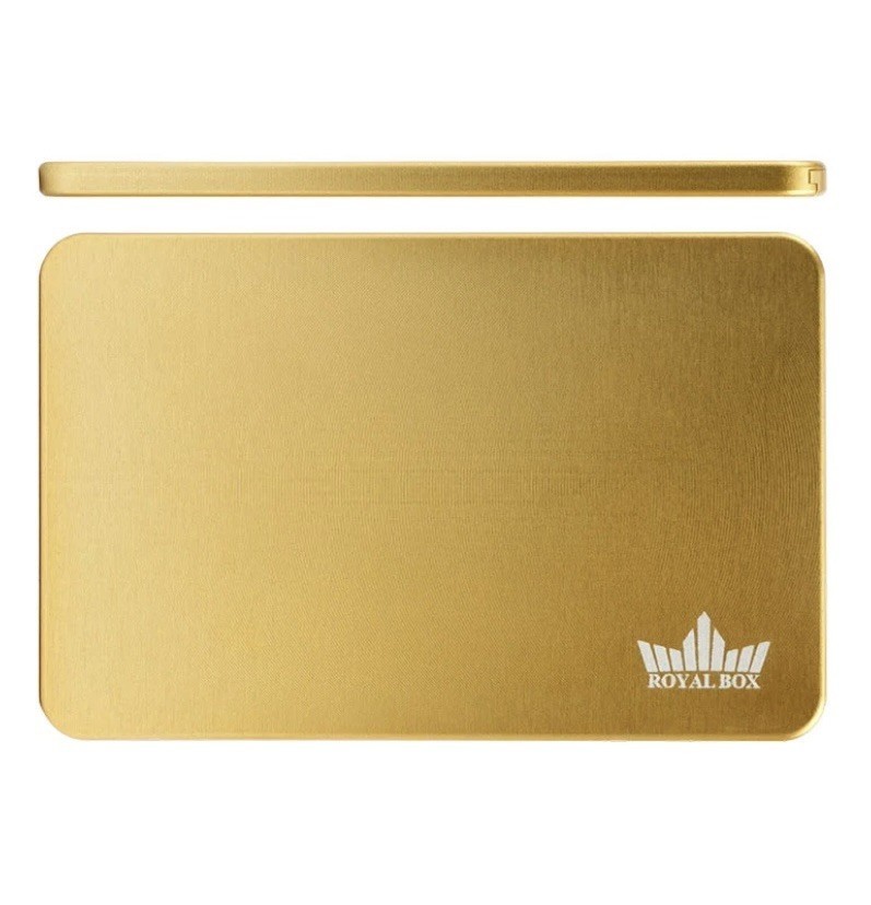 The Royal Box Gold Turbo S-Line Slim 5mm Thick Multi Slot Snuff Box Storage Case Item image 2