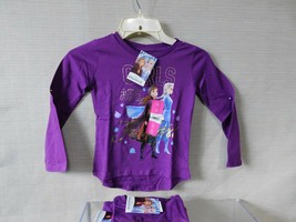 Disney Frozen 2 Elsa &amp; Anna Graphic Hi-Lo Long Sleeve Shirt  XS(4/5), &amp; ... - £7.57 GBP