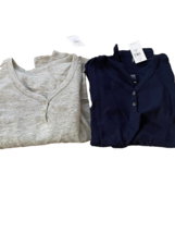 BABY GAP LOT OF 2 HENLEY TOPS SIZE S 6/7/ NWT - $15.81