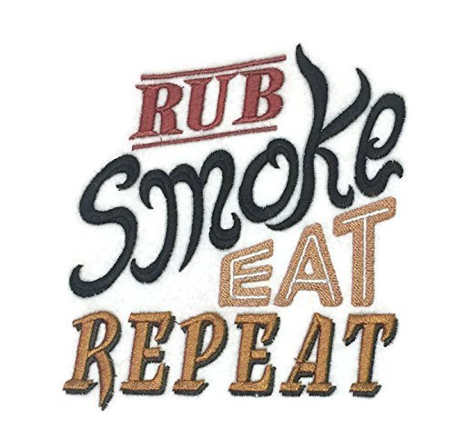 Lets go Outback for BBQ Apron Design [Rub, Smoke, Eat, Repeat] Embroidered Iron