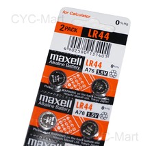 New 0% Hg Maxell  LR44  AG13  A76 Batteries x 4 pcs - £2.28 GBP