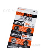 New 0% Hg Maxell  LR44  AG13  A76 Batteries x 4 pcs - $2.90