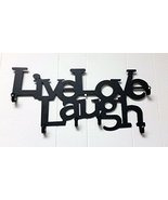 Bookishbunny RLive Love Laugh Wrought Iron Wall Door Decoration Plaque w... - £14.06 GBP