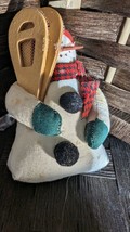 Primitive Rustic Country Farmhouse Decorative Snowman &quot;Snow Shoes Ornament - $9.90