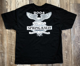 2004 Myrtle Beach Spring Motorcycle Rally T-Shirt Black Hanes Heavyweight Sze XL - £15.81 GBP