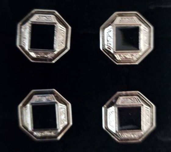  Magnetic Horse Show Number Pins Onyx Frame Concho Set of 4 NEW - $24.99