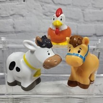 Fisher-Price Little People Farm Figures Lot Horse Cow Chicken Caring For Animals - £11.67 GBP