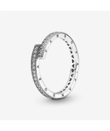 S925 Sterling Silver Sparkling Overlapping Ring,Mom Gift,Gift For Her - $27.34 CAD