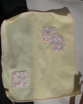 Barbie kelly doll yellow felt blanket with cotton patches vintage little sister  - £8.00 GBP