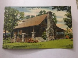 Vintage Postcard Unposted Linen Old Man’s Cabin  Brandon MO - £2.27 GBP