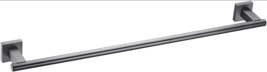 24&quot; Towel Bar Wall Mount Stainless Steel Dark Gray Square - $16.00
