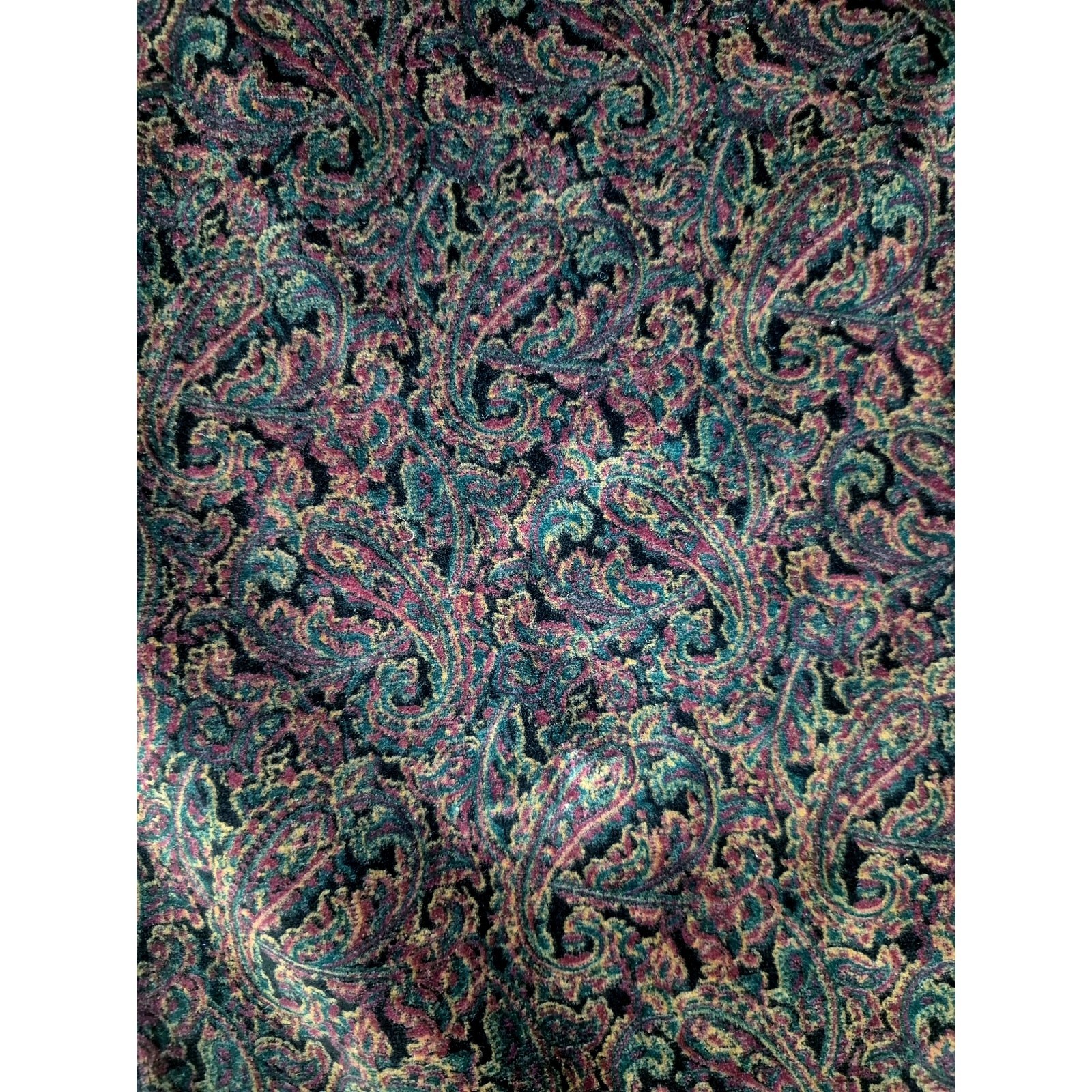 Vtg 80s 90s Jones New York Sport Cotton Blend Velvet Pants Dark Paisley 27x29 Item image 5