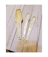 Action Ind Measuring Spoons Set of 3 Almond 1 TBSP 1/2 Tsp 1/4 Tsp - £6.79 GBP