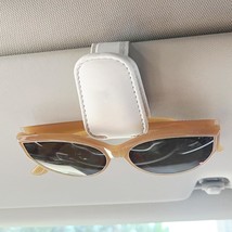 Sunglasses Holder for Car Sun Visor Magnetic Leather Sunglass Eyeglass Hanger Cl - £18.90 GBP