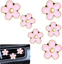 6 Pcs Daisy Air Vent Clips Cute Flower Car Air Conditioning Outlet Clip Colorful - £16.16 GBP